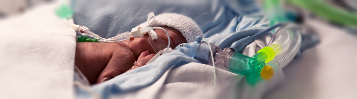 A newborn baby in hospital